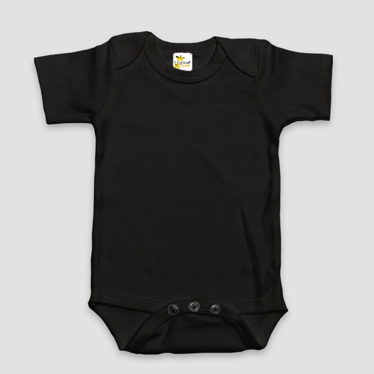 Laughing Giraffe® Blank Baby Bodysuit - 6-Pack - BLACK Premium 100% Cotton